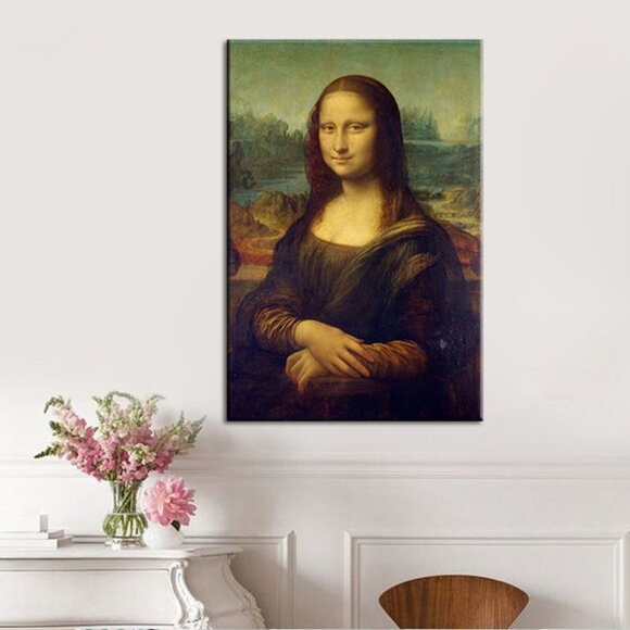 Mona Lisa by Leonardo Davinci Oil Painting Canvas Prints Art 18*12 inch Unframed - Picture 1 of 2